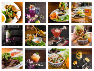 Selection of Salathai Vancouver's Happy Hour Menu
