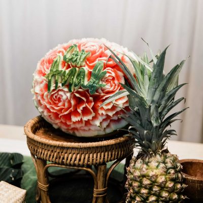 our anak vancouver catering watermelon carving